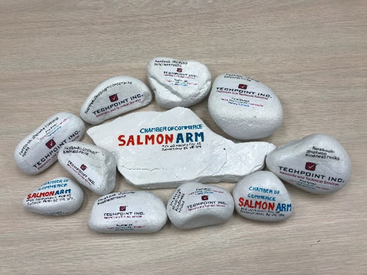 Shuswap Kindness Rocks with Salmon Arm Chamber and Techpoint