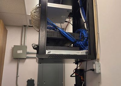 Network cabinet side view